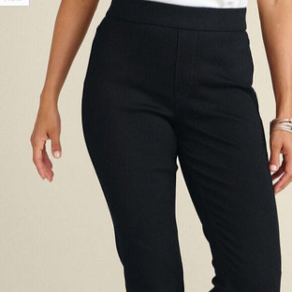 SOFT SURROUNDINGS ULTIMATE DENIM PULL-ON STRAIGHT LEG JEANS - Picture 1 of 12
